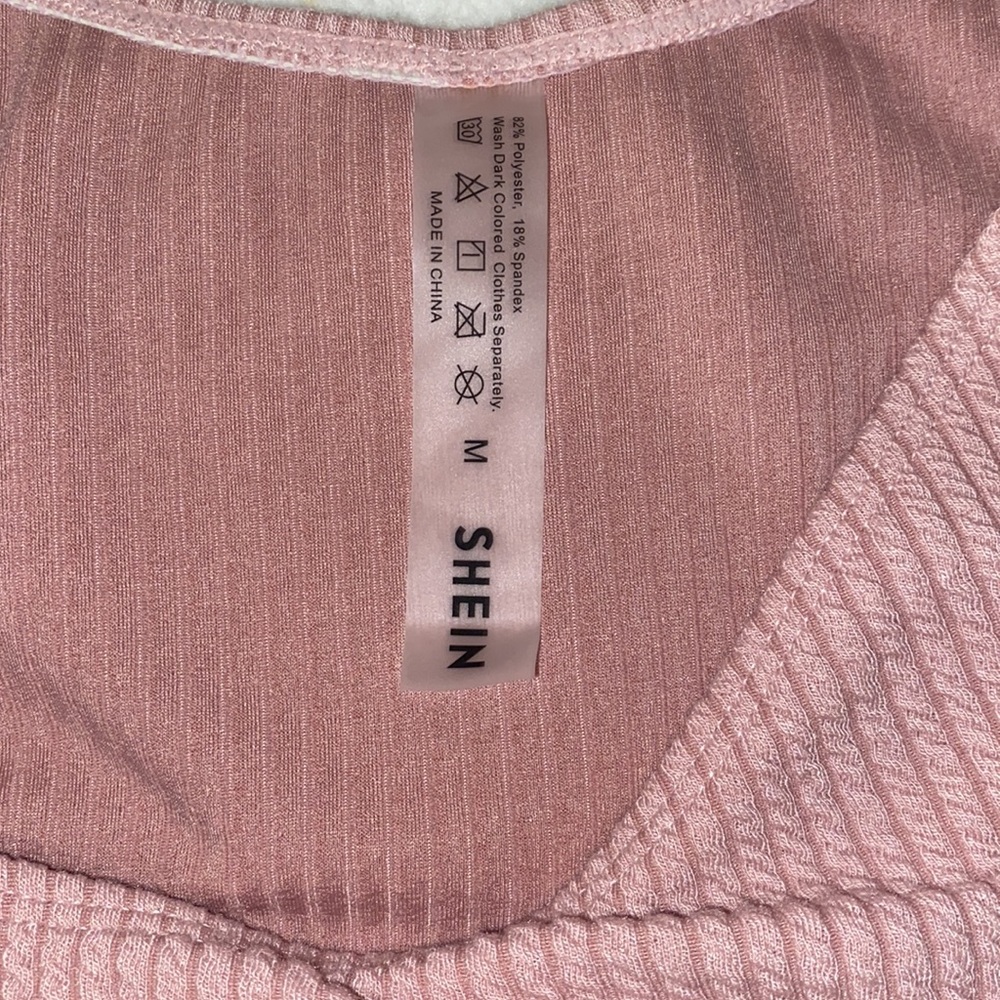 Light Pink Ribbed Bikini - Picture 3 of 4